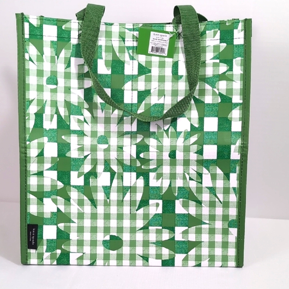 🆕Kate Spade New York Reusable Shopping Bag, Grocery Tote with Shoulder Straps